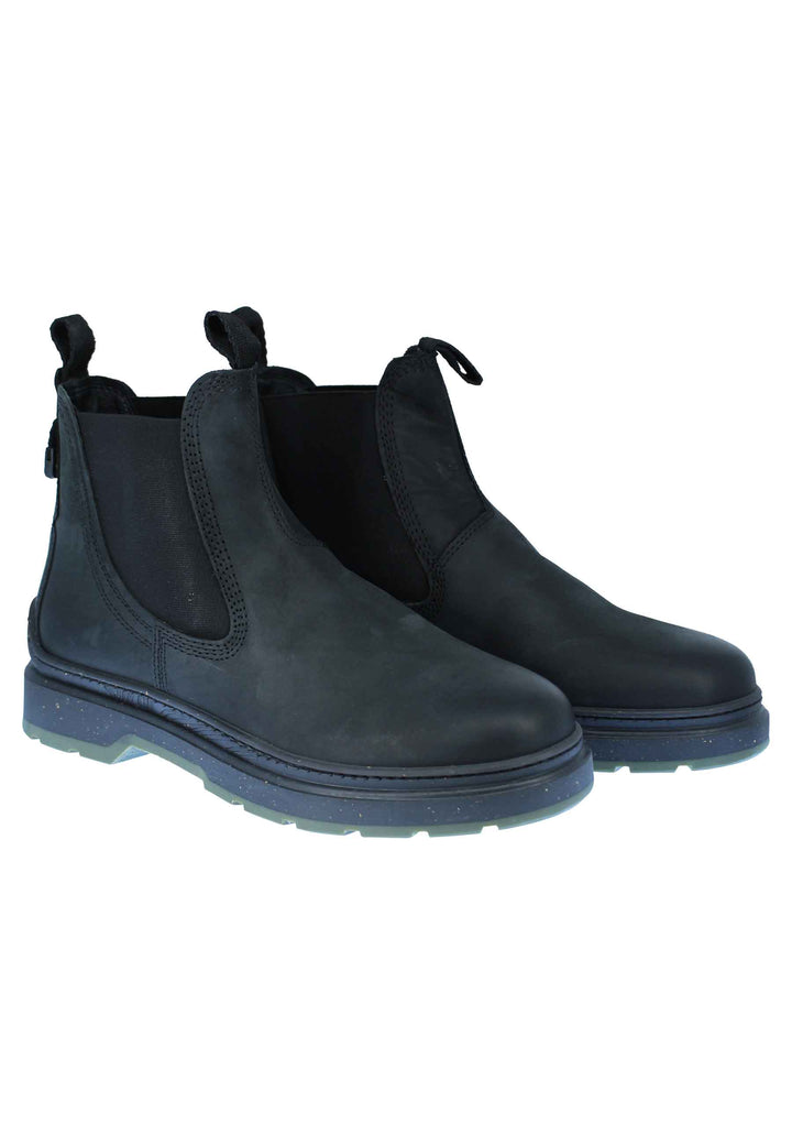Spatarella Stivaletti beatles uomo Red Rock in pelle nera con fondo gomma carrarmato Vendite stagionali