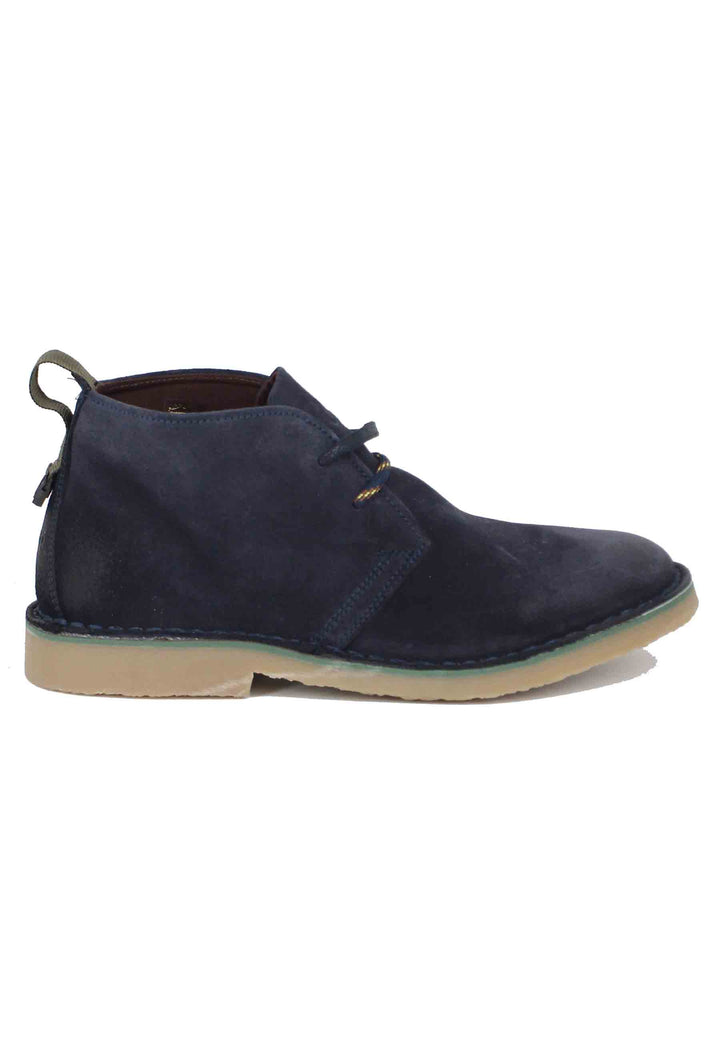 Spatarella Stivaletti polacchine uomo Overland in camoscio blu con suola in para Offerta per la Festa della Mamma