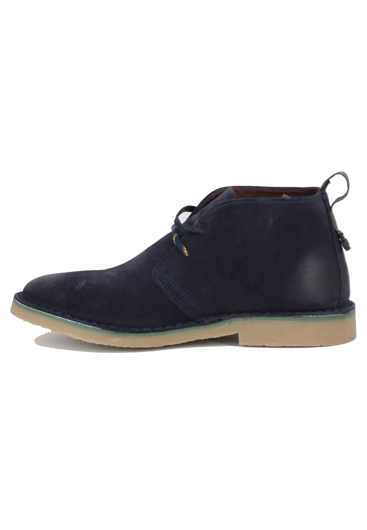 Spatarella Stivaletti polacchine uomo Overland in camoscio blu con suola in para Offerta per la Festa della Mamma