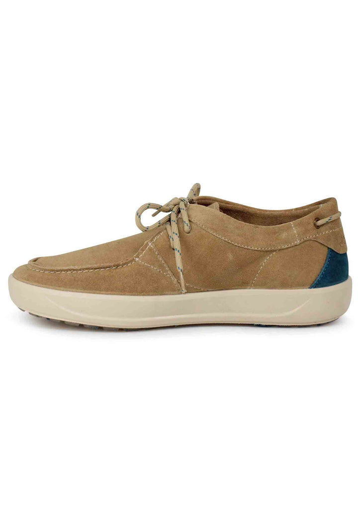 Spatarella Stringate uomo Bob Cat in camoscio beige con suola in gomma Offerta migliore
