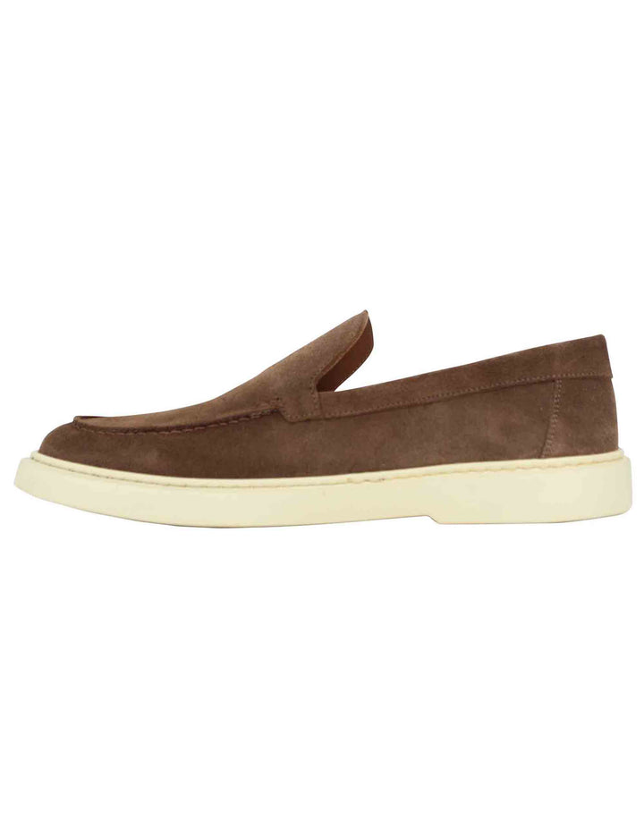 Spatarella Mocassini uomo in camoscio cuoio con suola in gomma vintage Offerte esclusive