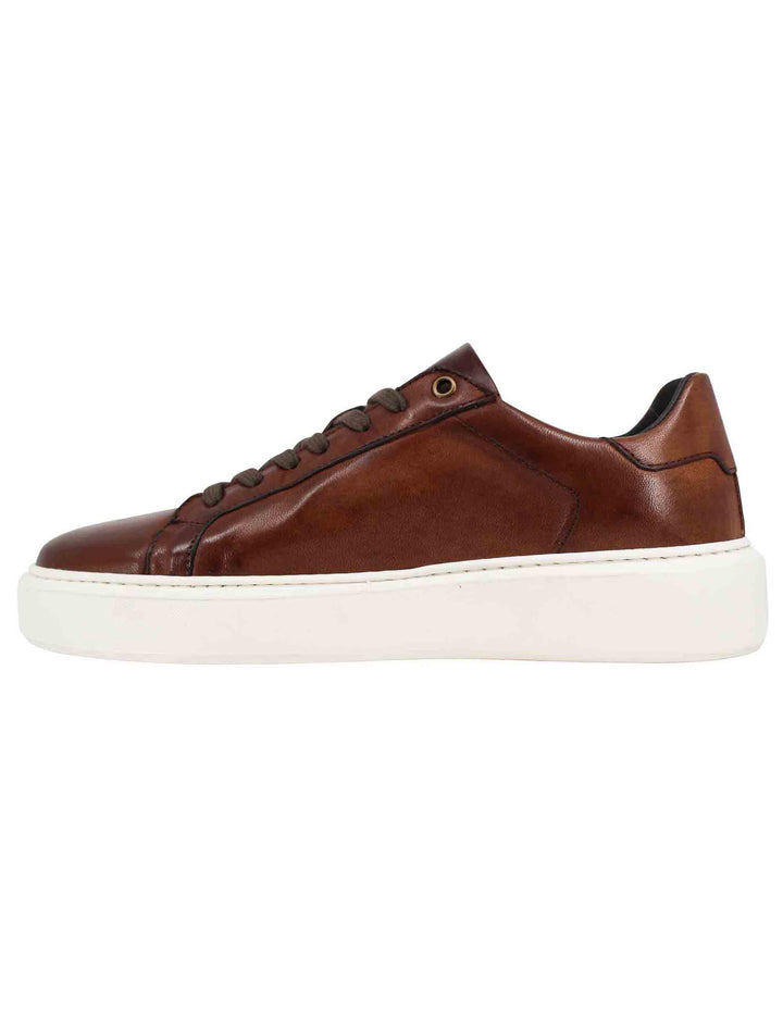 Spatarella Sneakers uomo in pelle cuoio con suola alta ulta light Sconti VIP