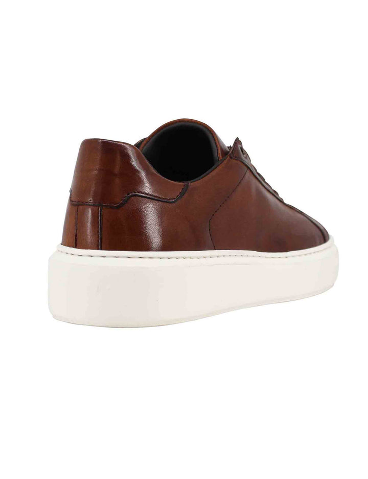 Spatarella Sneakers uomo in pelle cuoio con suola alta ulta light Sconti VIP