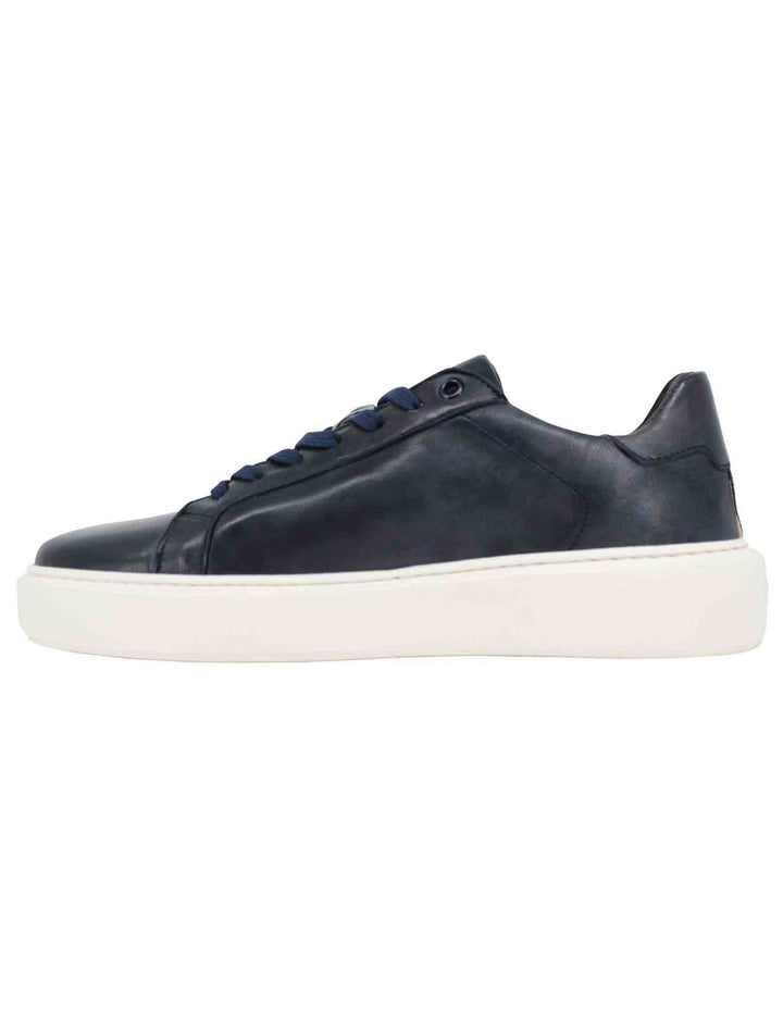 Spatarella Sneakers uomo in pelle blu con suola alta ulta light Prezzo basso