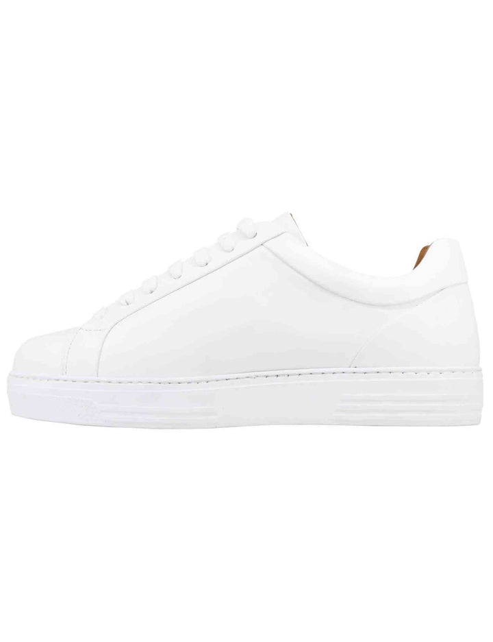 Spatarella Sneakers uomo in pelle bianca con suola alta in gomma extra light Offerta settimanale