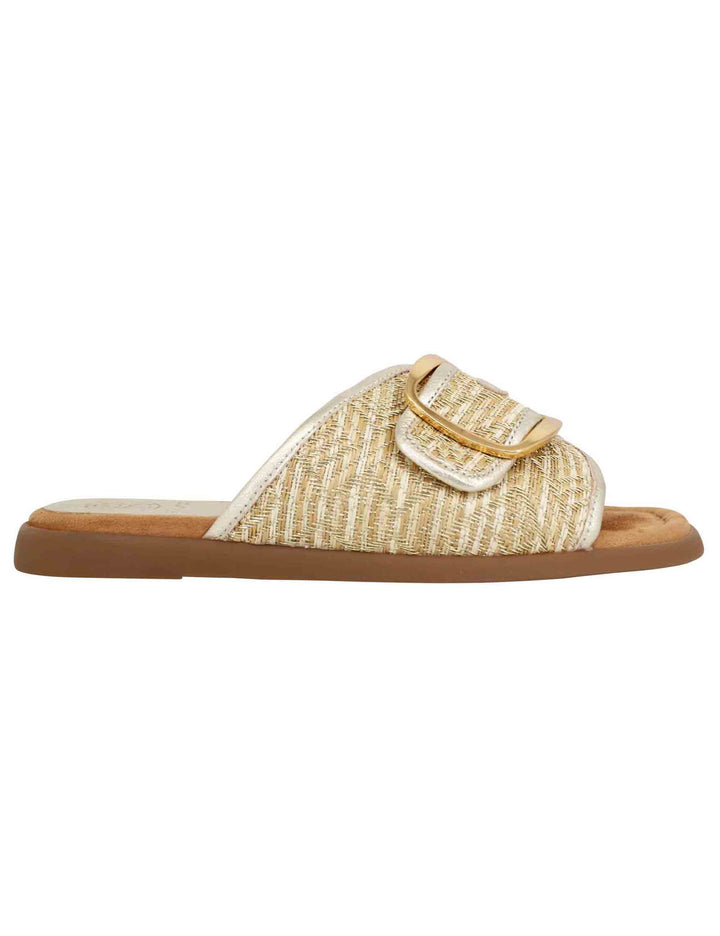 Spatarella Sandali donna in tessuto oro Ultimi due giorni