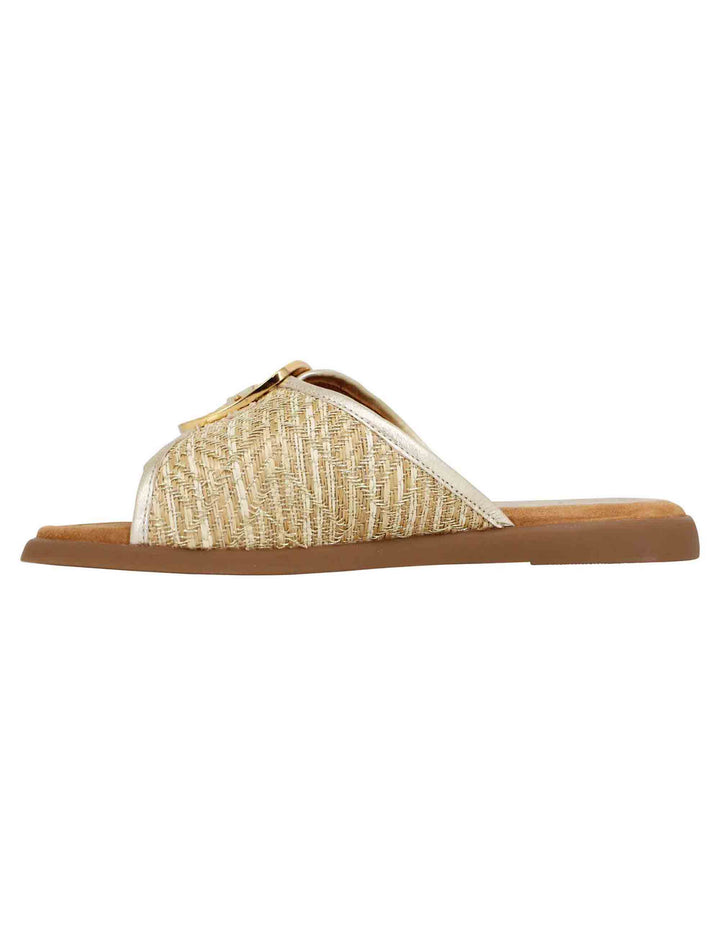 Spatarella Sandali donna in tessuto oro Ultimi due giorni