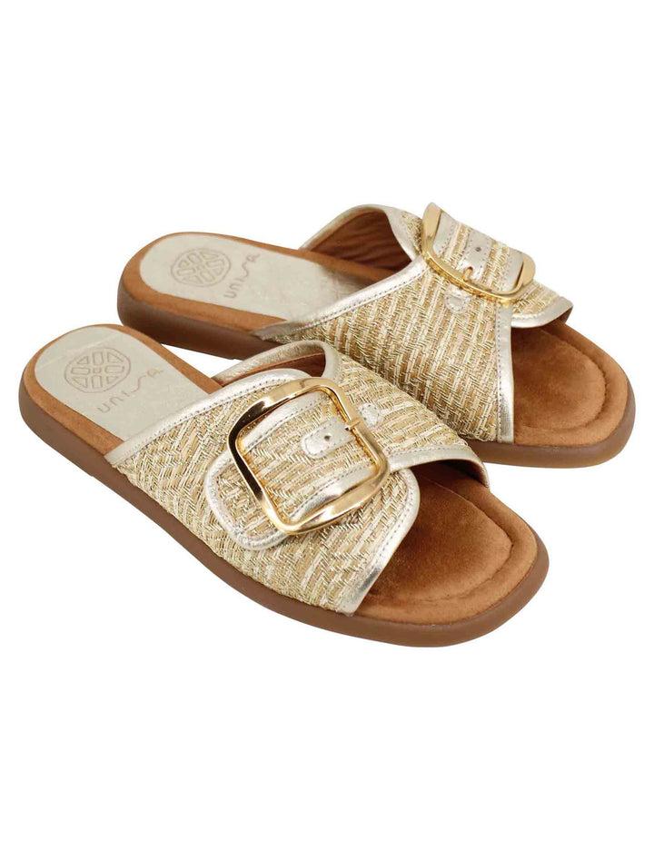 Spatarella Sandali donna in tessuto oro Ultimi due giorni