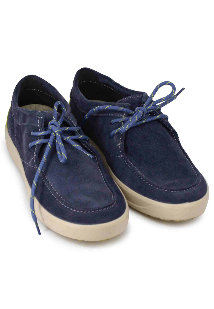 Spatarella Stringate uomo Bob Cat in camoscio blu con suola in gomma Sconti questo mese