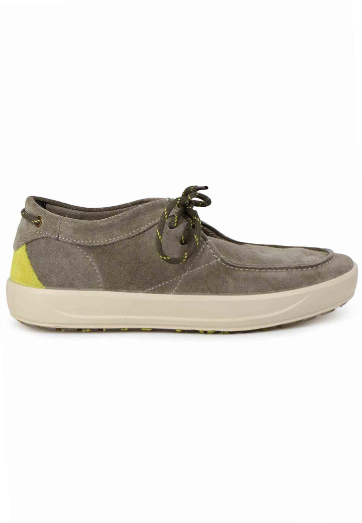 Spatarella Stringate uomo Bob Cat in camoscio verde con suola in gomma 2025