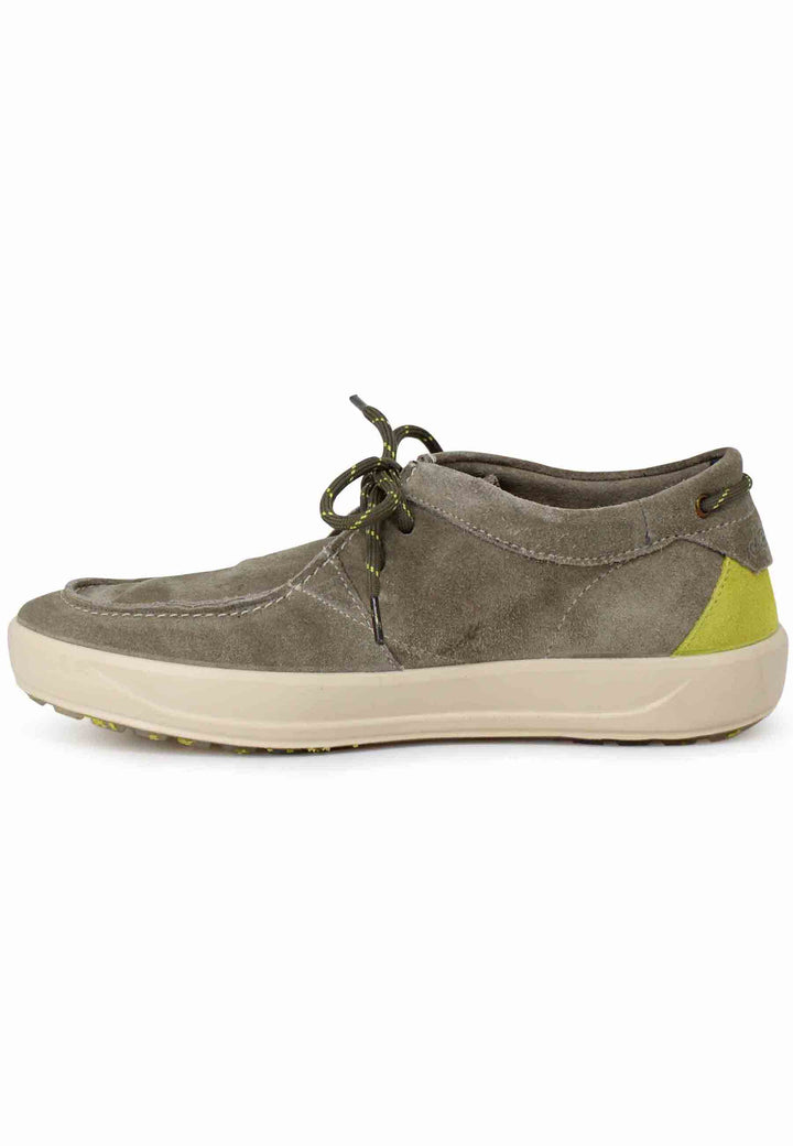 Spatarella Stringate uomo Bob Cat in camoscio verde con suola in gomma 2025