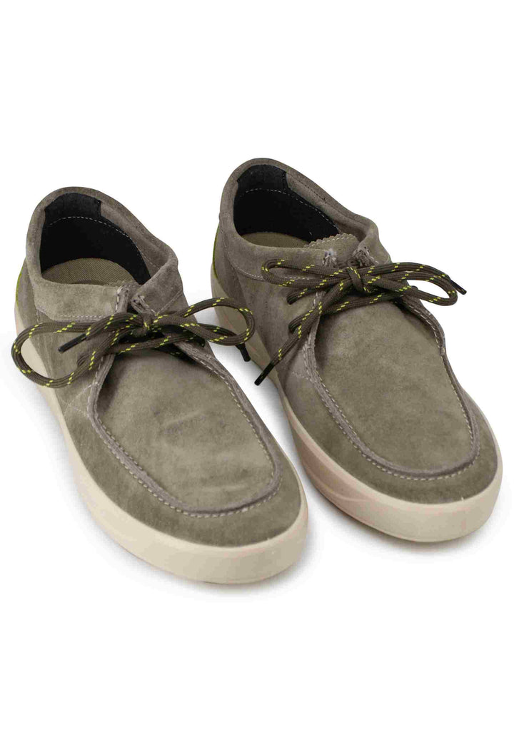 Spatarella Stringate uomo Bob Cat in camoscio verde con suola in gomma 2025