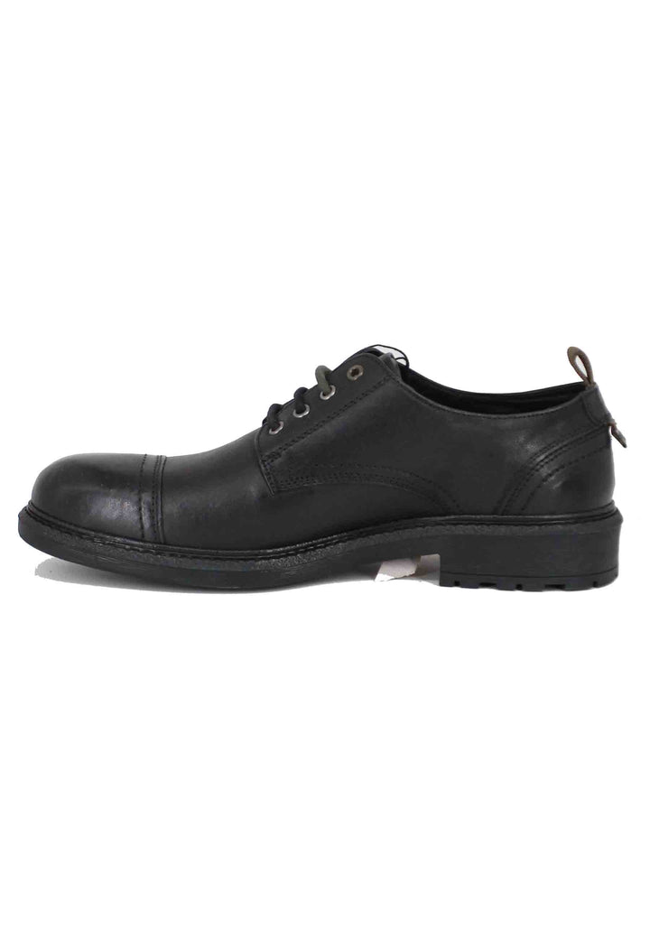 Spatarella Stringate uomo in pelle nera Maywood Italy