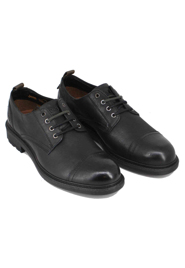 Spatarella Stringate uomo in pelle nera Maywood Italy