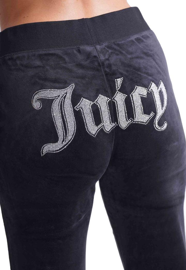 Spatarella Pantaloni donna Diamond in velluto nero con strass Promozione