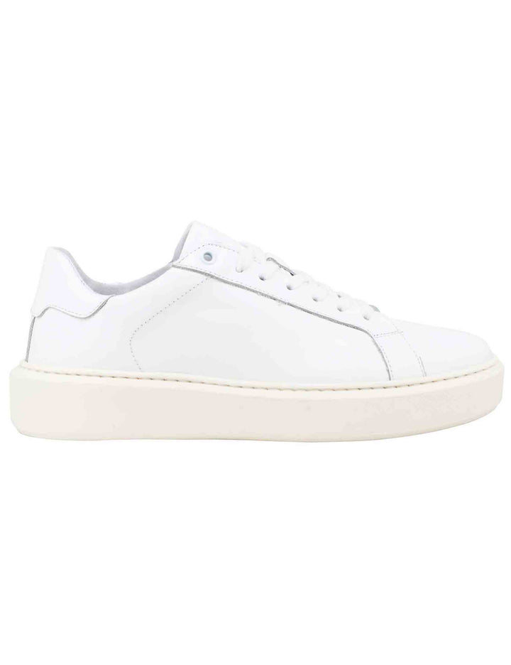 Spatarella Sneakers uomo in pelle bianca con suola alta ulta light Novità