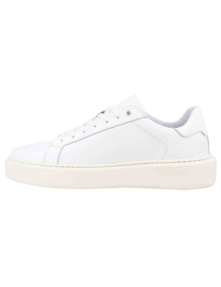 Spatarella Sneakers uomo in pelle bianca con suola alta ulta light Novità