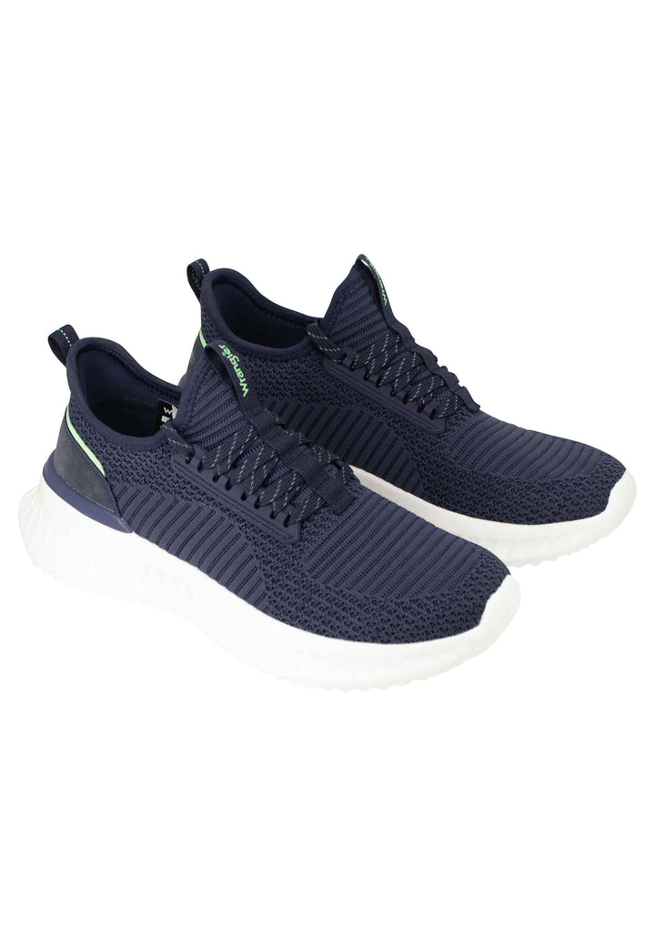 Spatarella Sneakers uomo Star in tessuto elastico blu con suola alta in gomma Outlet
