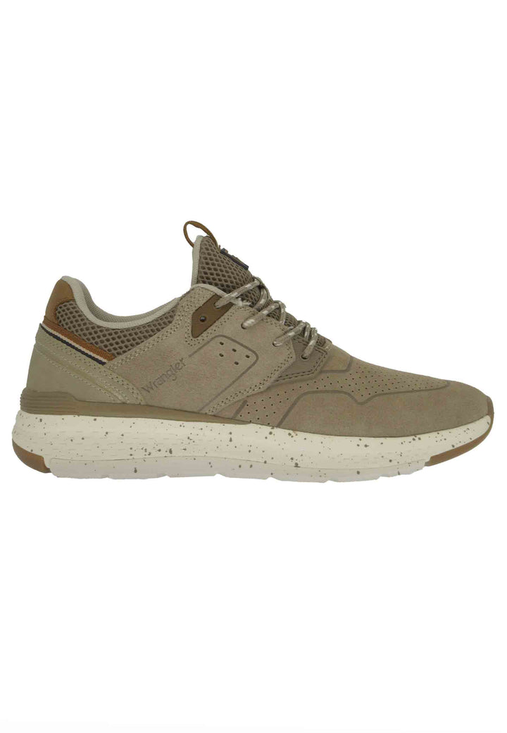 Spatarella Sneakers uomo Pioneer Suede in pelle sabbia con suola ultra light e memory foam In Vendita