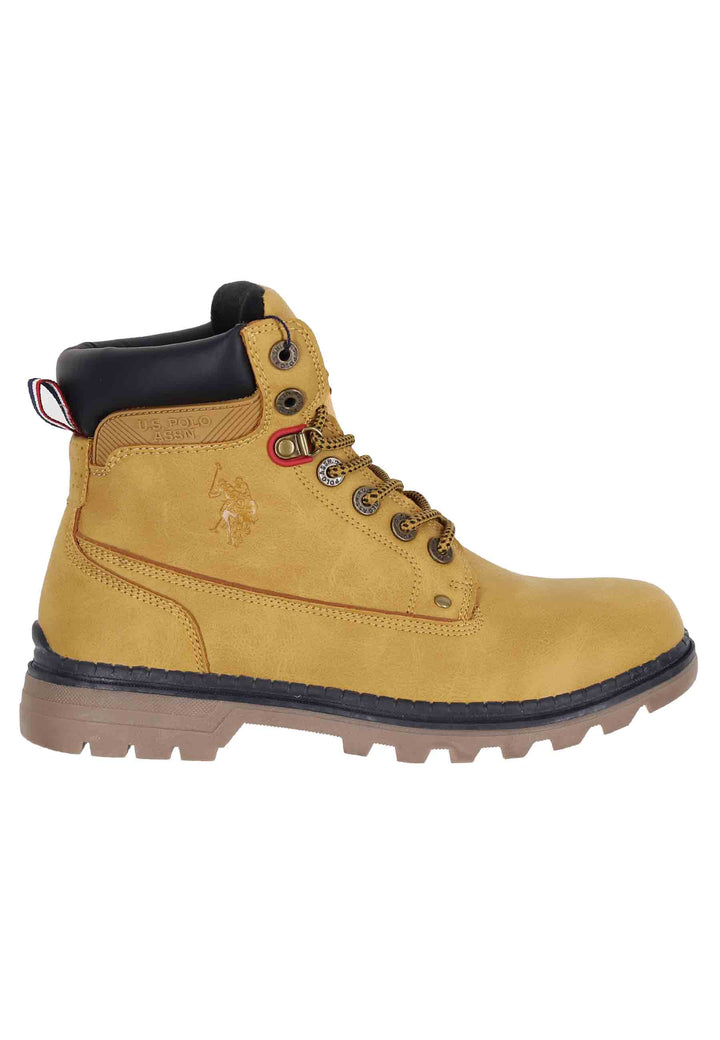 Spatarella Stivaletti anfibi uomo in eco pelle miele con suola carrarmato Spedizione gratuita
