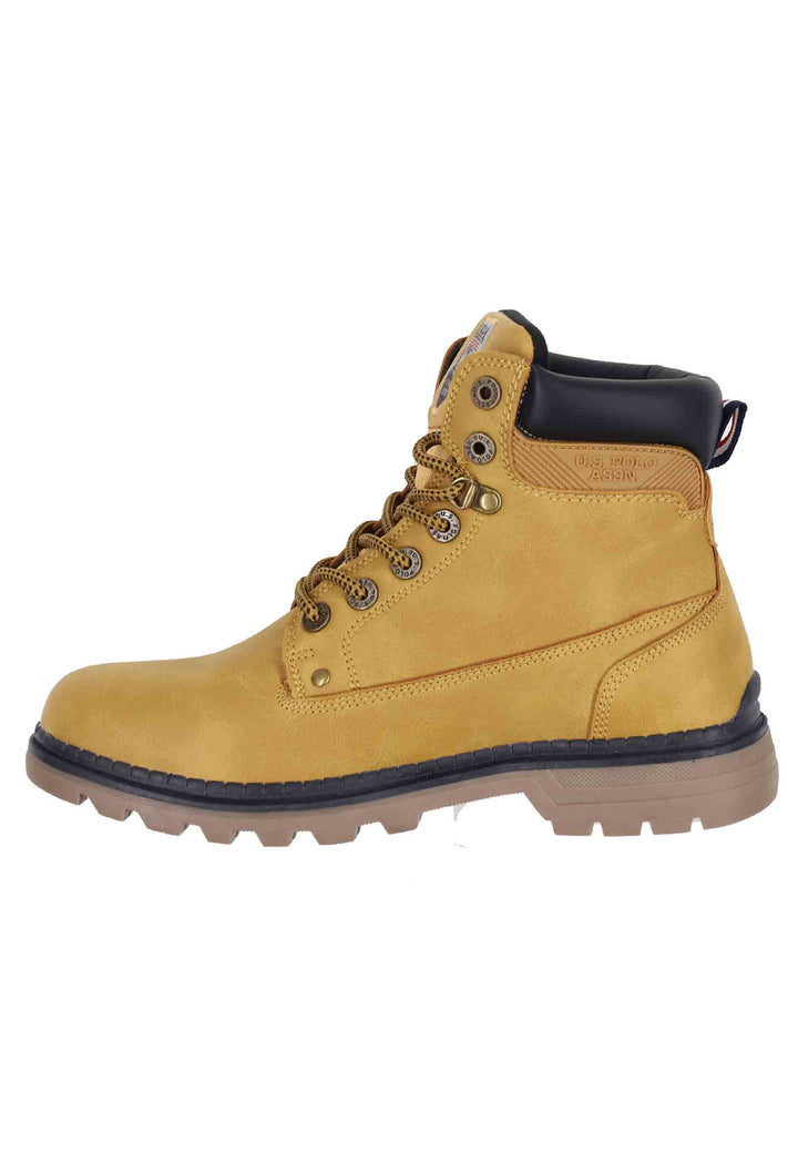Spatarella Stivaletti anfibi uomo in eco pelle miele con suola carrarmato Spedizione gratuita