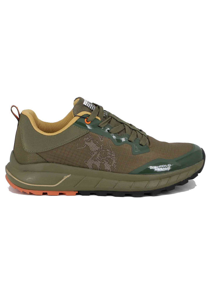 Spatarella Sneakers uomo in tessuto tecnico verde Negozio online di fabbrica