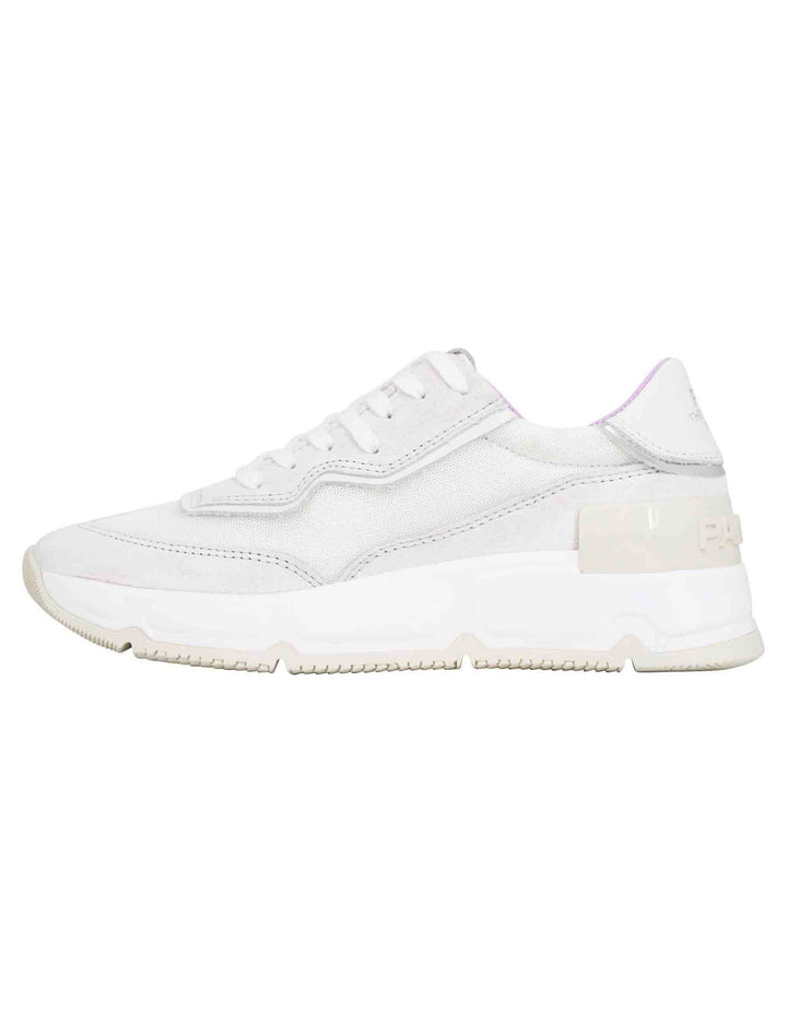 Spatarella Sneakers donna in pelle e tessuto bianco Flash Sale