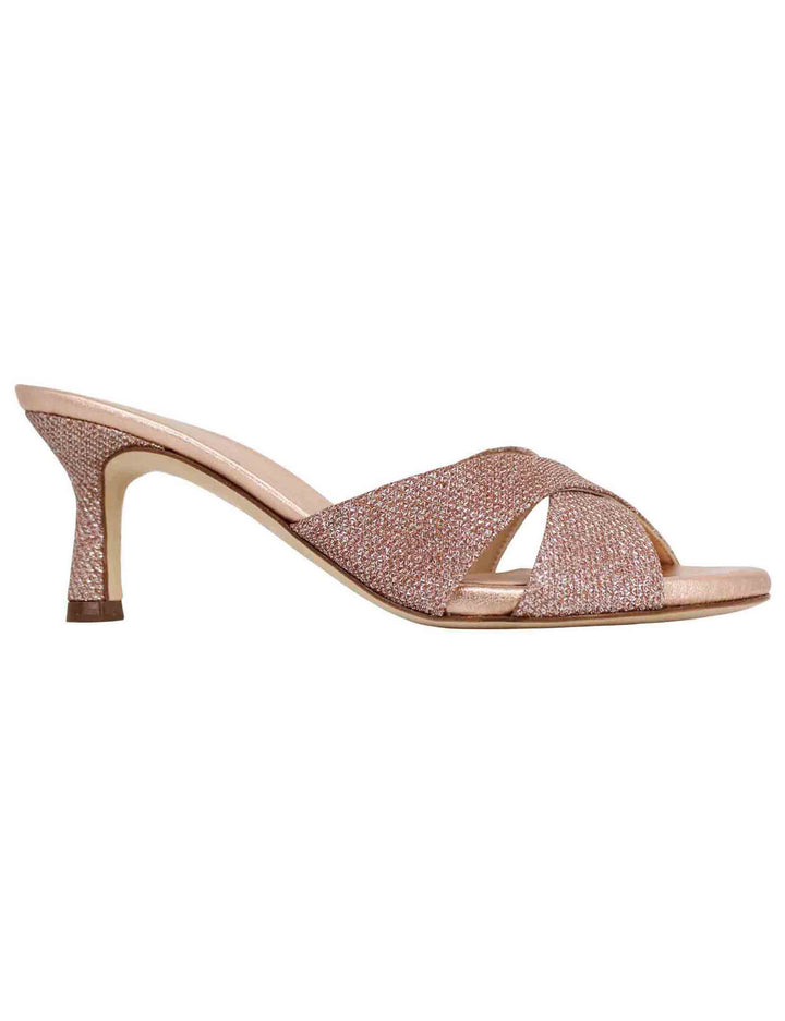 Spatarella Sandali scalzati donna in tessuto glitter rosa Fornitura limitata