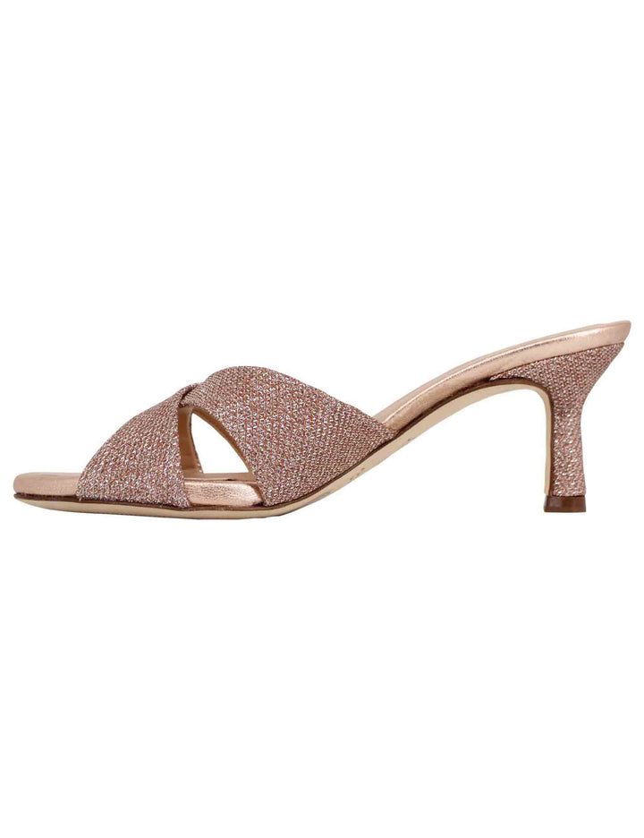 Spatarella Sandali scalzati donna in tessuto glitter rosa Fornitura limitata