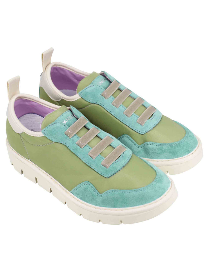 Spatarella Sneakers donna in tessuto verde Offerta Pasqua