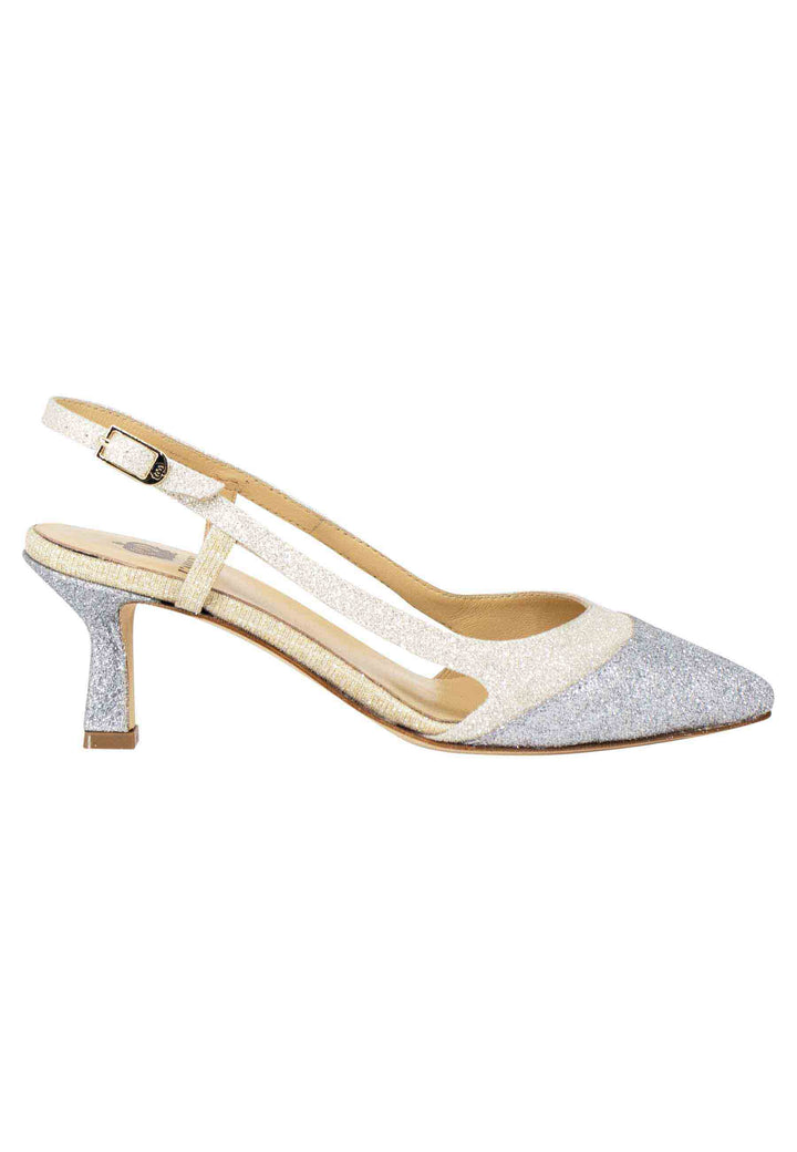 Spatarella Decollete slingback donna in tessuto argento e oro Nuovi prodotti