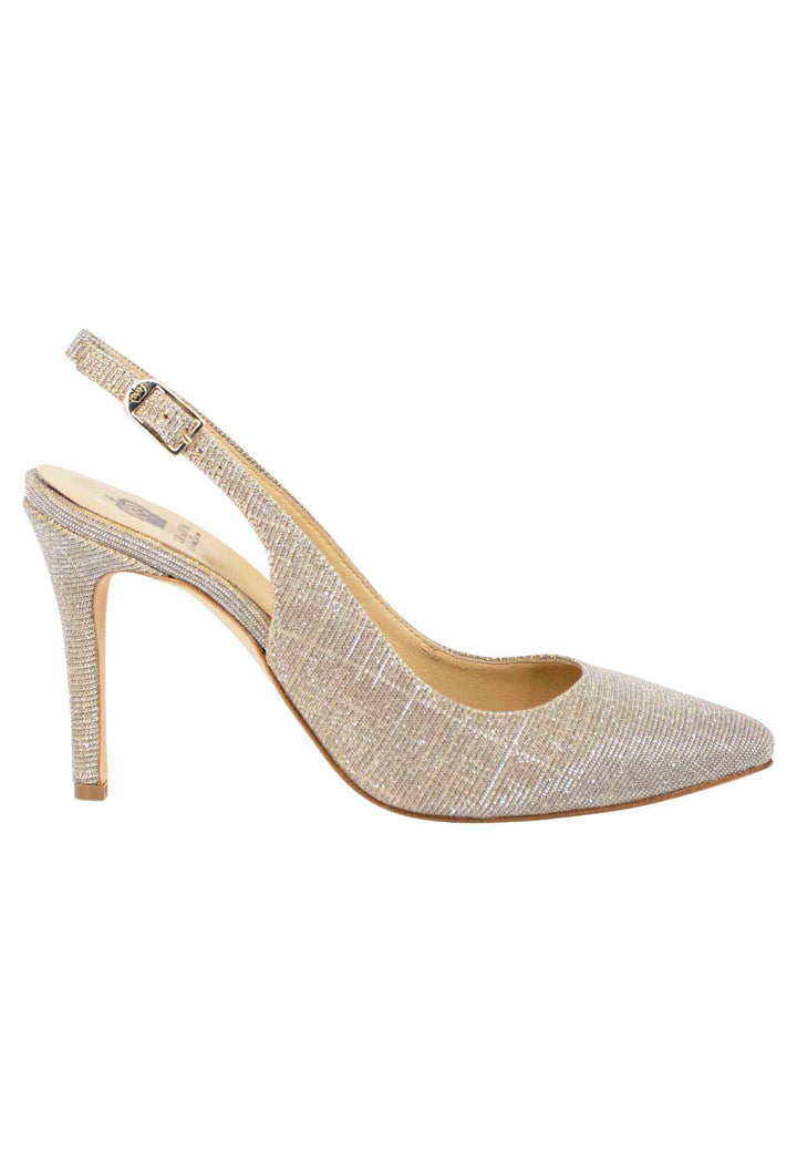 Spatarella Decollete slingback donna in tessuto nude tacco alto Offerte stagionali