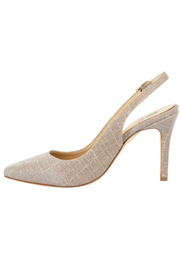 Spatarella Decollete slingback donna in tessuto nude tacco alto Offerte stagionali