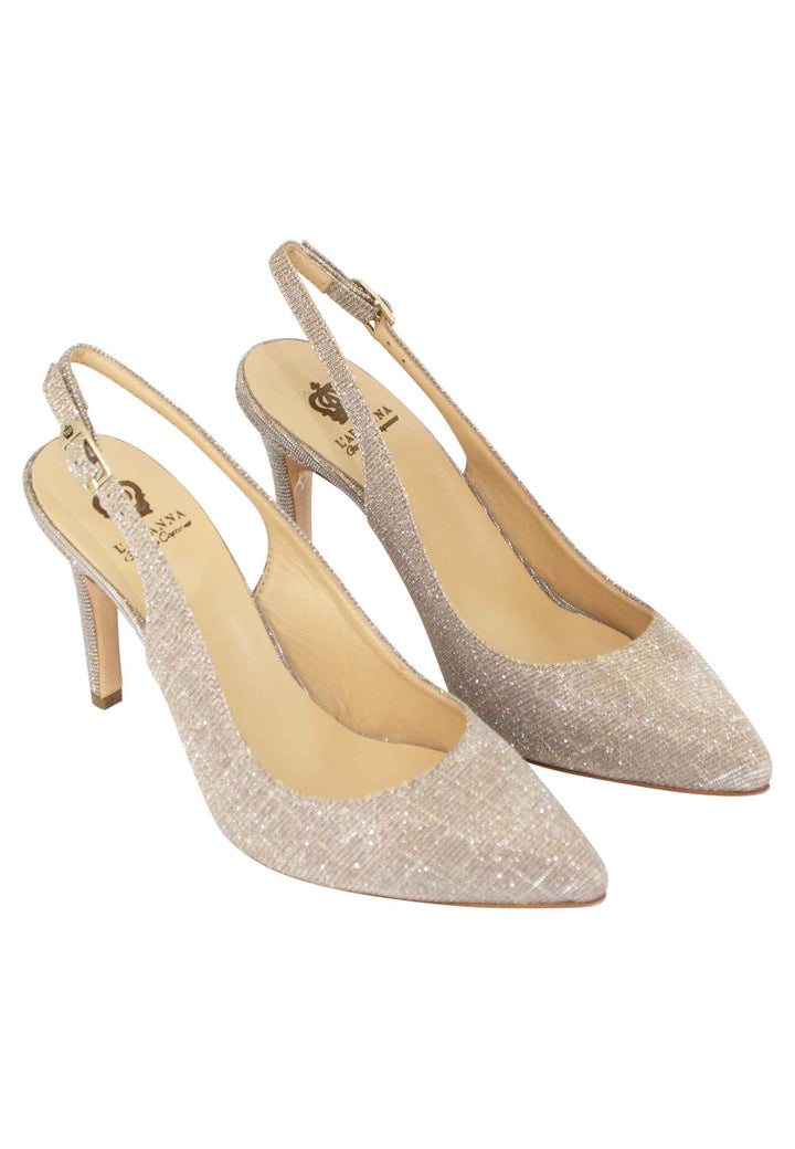 Spatarella Decollete slingback donna in tessuto nude tacco alto Offerte stagionali
