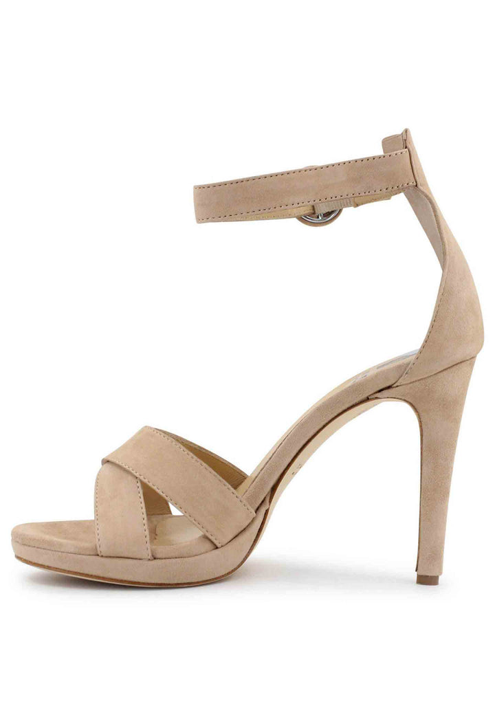Spatarella Sandali donna in camoscio nude con tacco alto e cinturino alla caviglia Offerte speciali