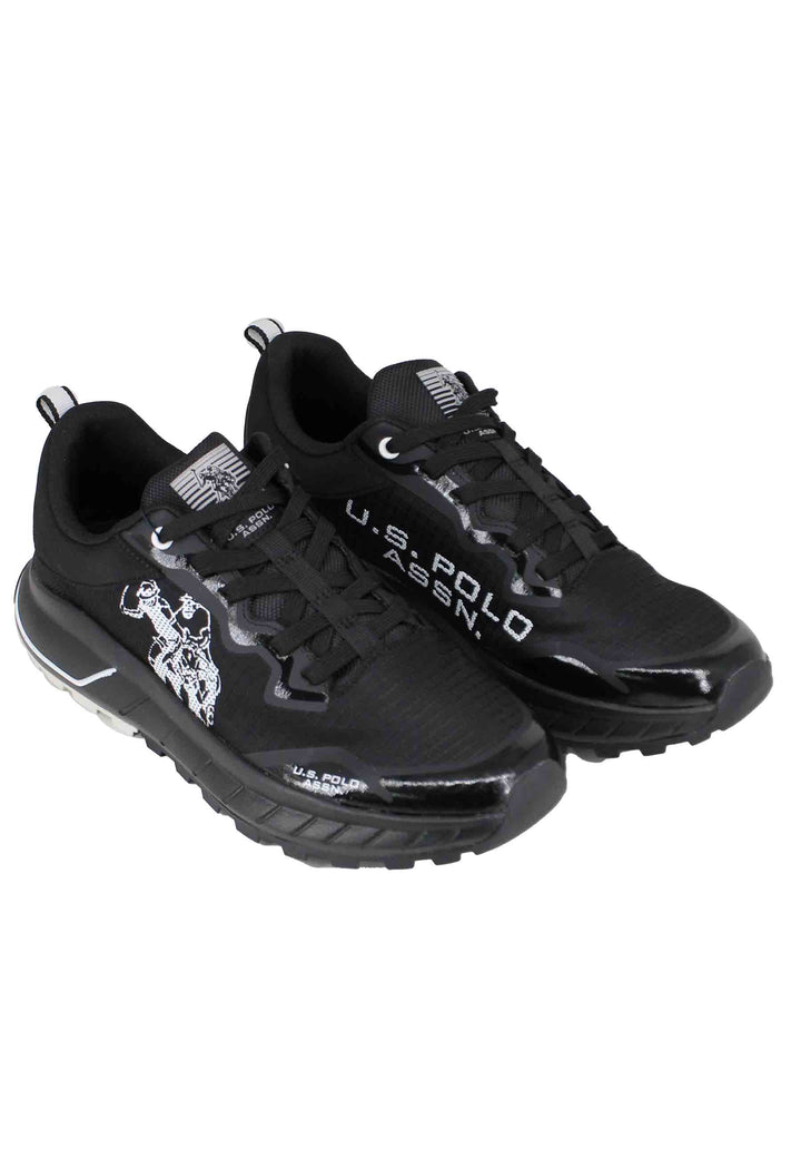 Spatarella Sneakers uomo in tessuto tecnico nero Fino al 50% di sconto