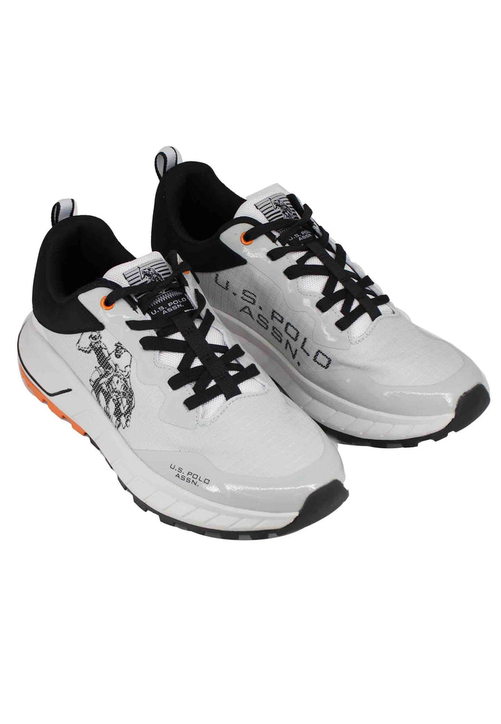 Spatarella Sneakers uomo in tessuto tecnico bianco Fino al 65% di sconto