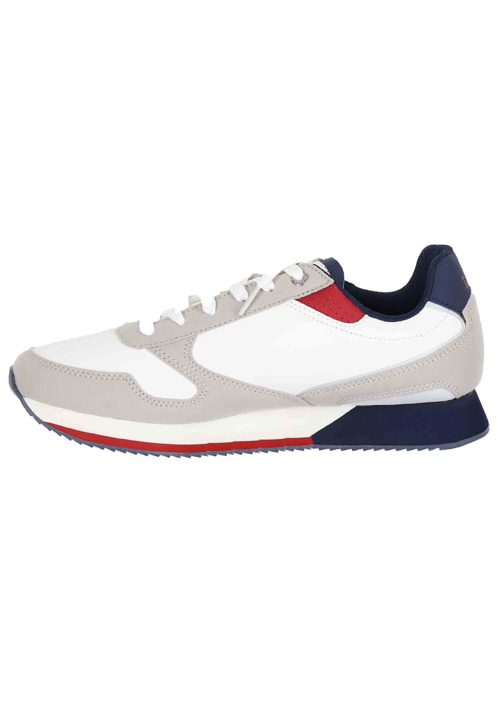 Spatarella Sneakers uomo in tessuto bianco Sostegno trimestrale