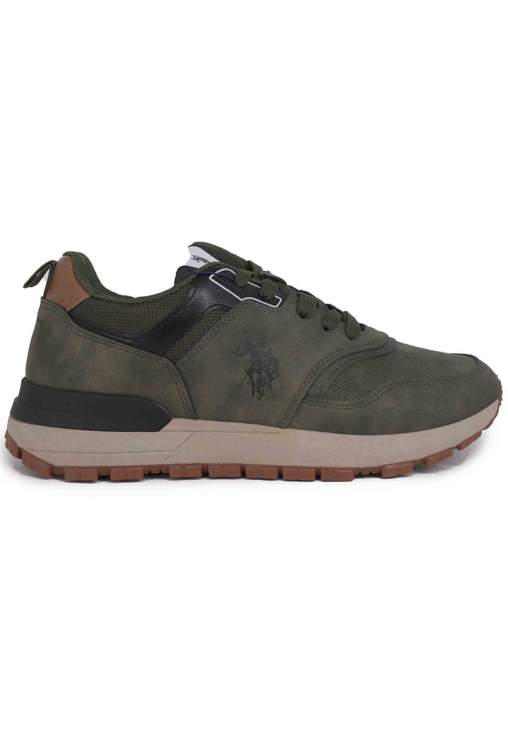 Spatarella Sneakers uomo in eco pelle verde Discount Store per i nuovi prodotti