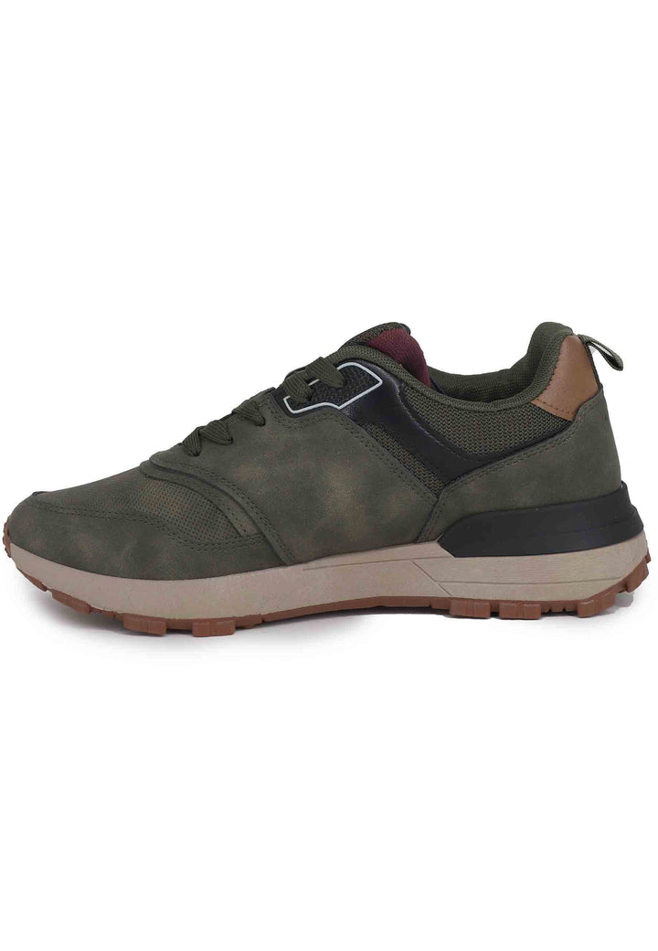 Spatarella Sneakers uomo in eco pelle verde Discount Store per i nuovi prodotti