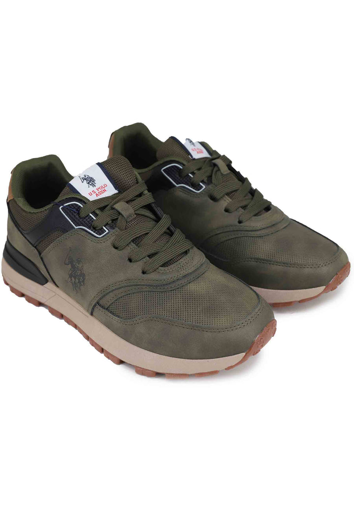 Spatarella Sneakers uomo in eco pelle verde Discount Store per i nuovi prodotti