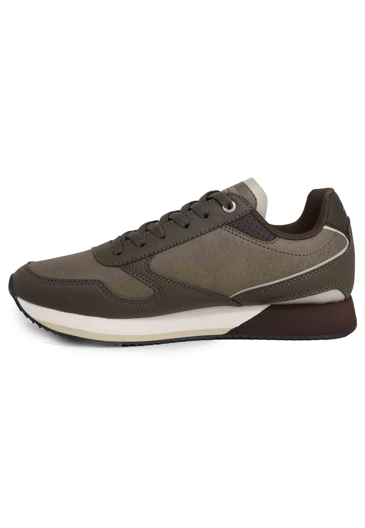 Spatarella Sneakers uomo in eco pelle taupe Super sconto
