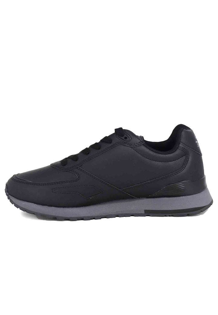 Spatarella Sneakers uomo in eco pelle nero Enormi sconti