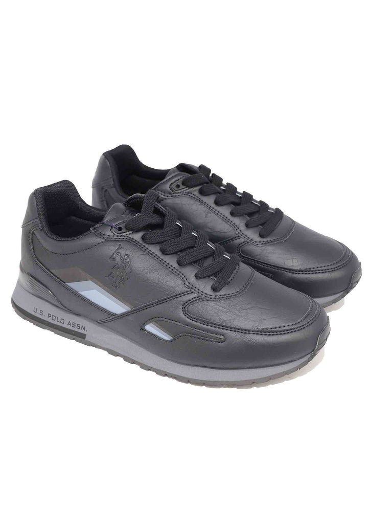 Spatarella Sneakers uomo in eco pelle nero Enormi sconti