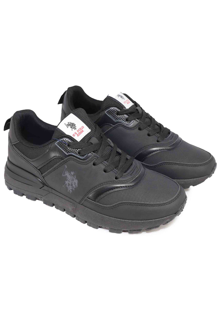 Spatarella Sneakers uomo in eco pelle nero 50% di sconto con spedizione gratuita