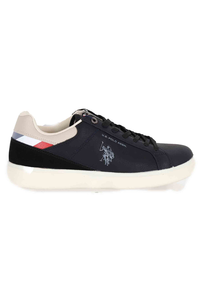 Spatarella Sneakers uomo in eco pelle nero Trasporto libero internazionale