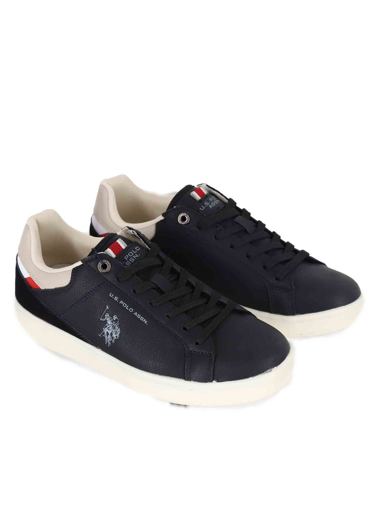 Spatarella Sneakers uomo in eco pelle nero Trasporto libero internazionale