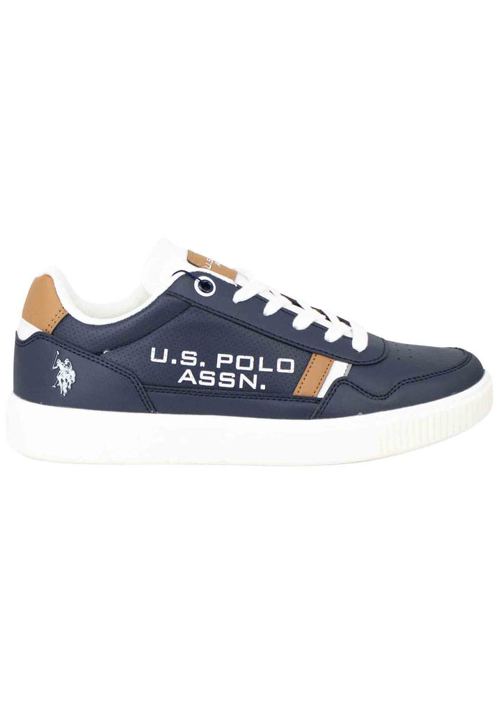 Spatarella Sneakers uomo in eco pelle e tessuto blu Officina