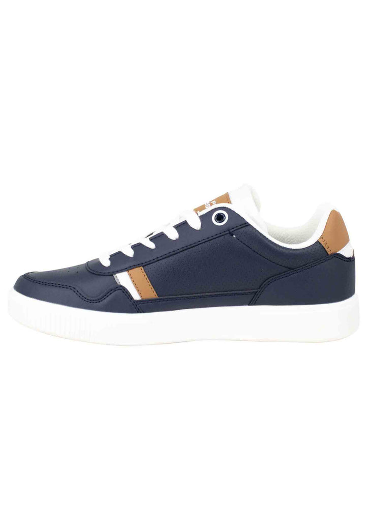 Spatarella Sneakers uomo in eco pelle e tessuto blu Officina