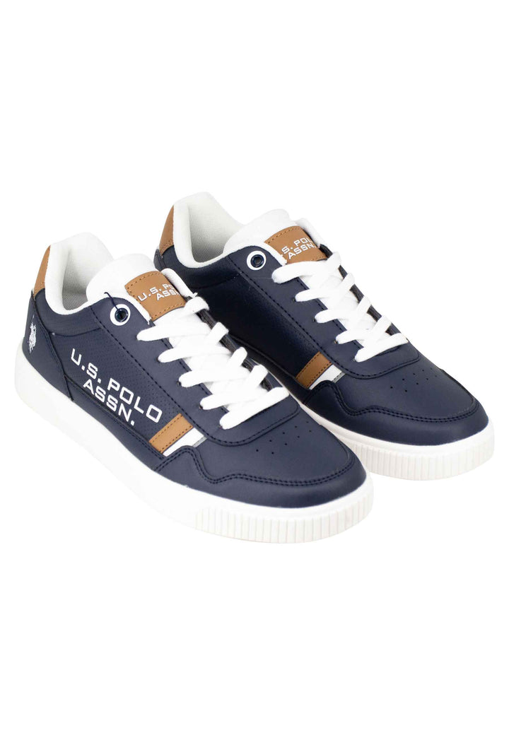 Spatarella Sneakers uomo in eco pelle e tessuto blu Officina